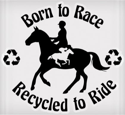 Born to Race, Recycled to Ride Sticker