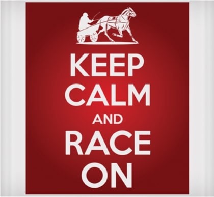 Keep Calm and Race On Sticker