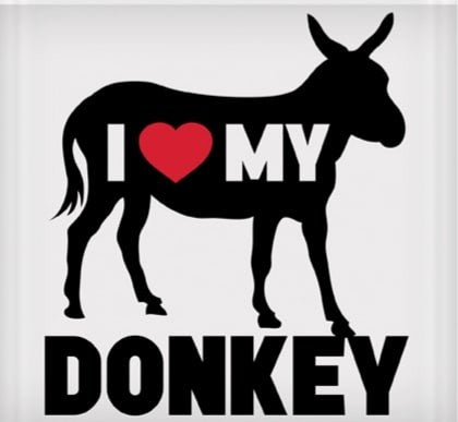 I Love My Donkey Sticker