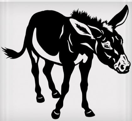 Donkey Silhouette Sticker