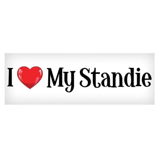 I Love My Standie Sticker