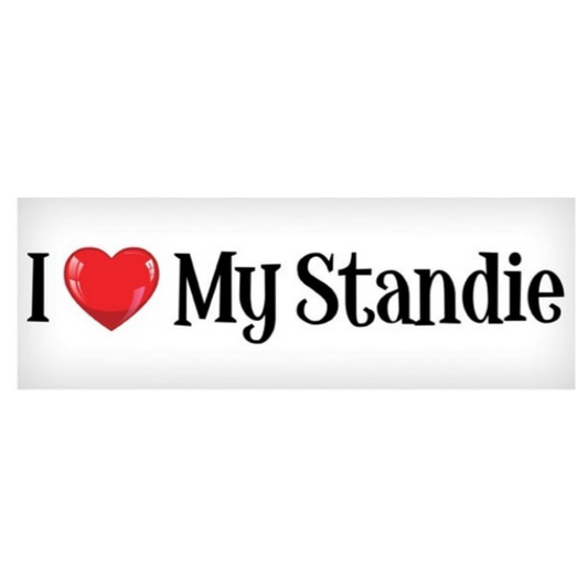 I Love My Standie Sticker