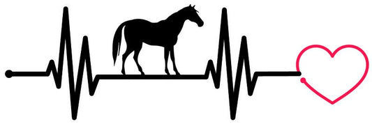 Heart Beat Horse Sticker