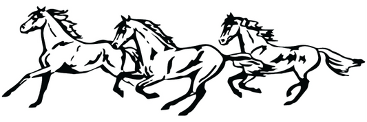 Galloping Horses Sticker