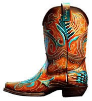 Single Cowboy Boot Sticker