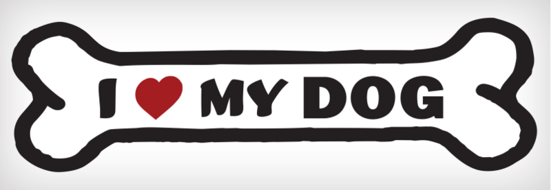 I Love My Dog Sticker