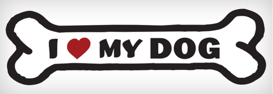 I Love My Dog Sticker