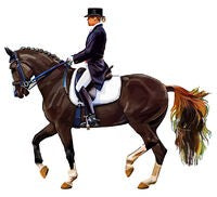 Dressage Bay Left Sticker