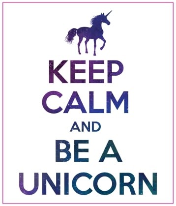 Unicorn Keep Calm Sticker