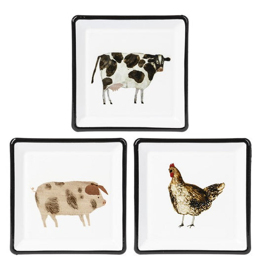 Farm Trinket Dish 3 pc Set