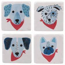 Resin Dog Coaster Set