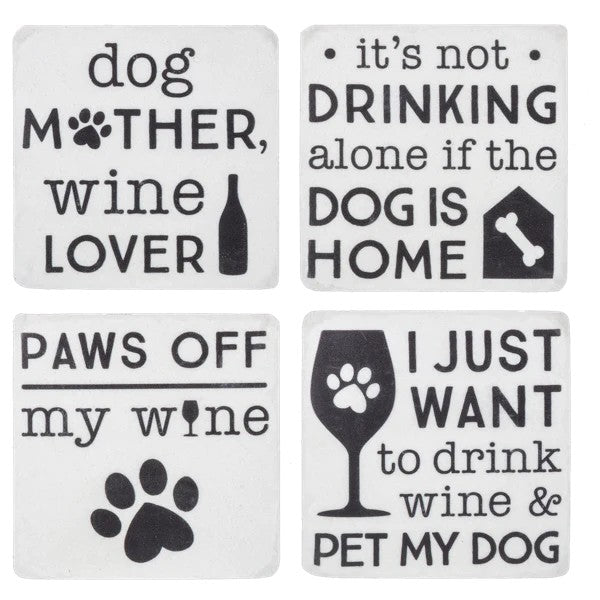 Dog Wine Coaster Set of 4