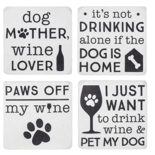 Dog Wine Coaster Set of 4