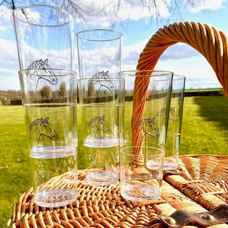 Polycarbonate Horse Head Highball Glass