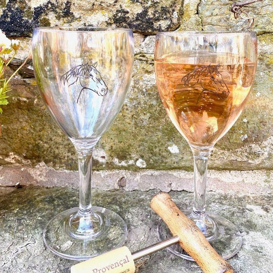 Polycarbonate Horse Head Wine Glass