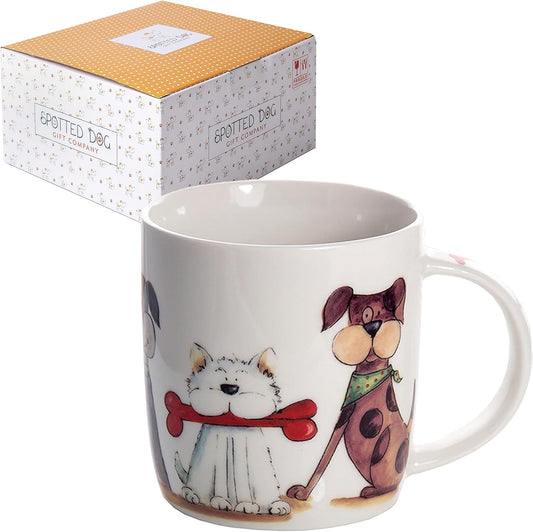 Spotted Dog 13oz Mug - Dog w/Bone