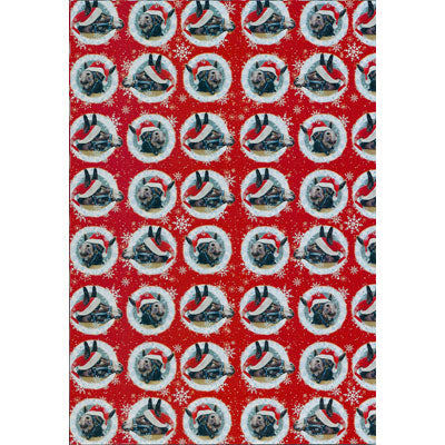 OH Christmas Donkeys Gift Wrap