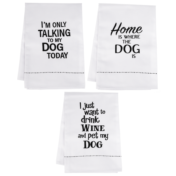 Dog Themed Kitchen Towels - set of 3