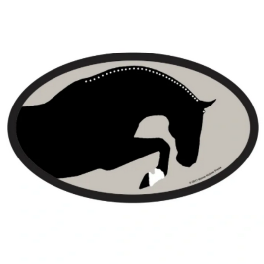 HHP Euro Oval Sticker - Hunter w/Chrome Right Facing