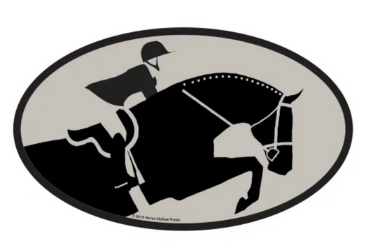 HHP Euro Oval Sticker -- Rider on Hunter