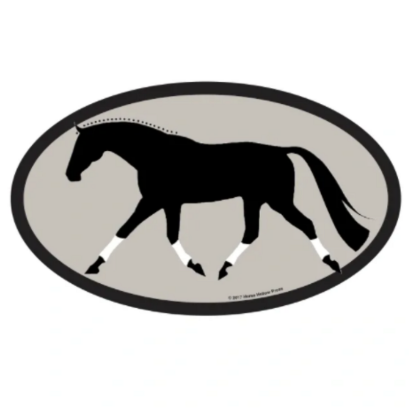 HHP Euro Oval Sticker - Warmblood/TB Trotting
