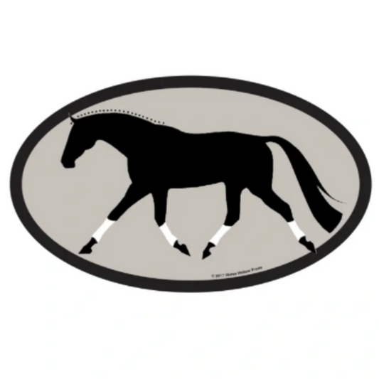 HHP Euro Oval Sticker - Warmblood/TB Trotting
