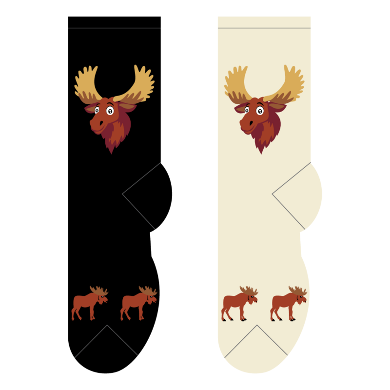Foozys Crew Socks - Vermont Moose