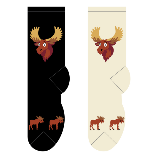 Foozys Crew Socks - Vermont Moose