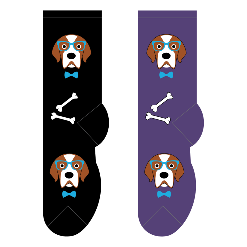 Foozys Crew Socks - Professor Dog