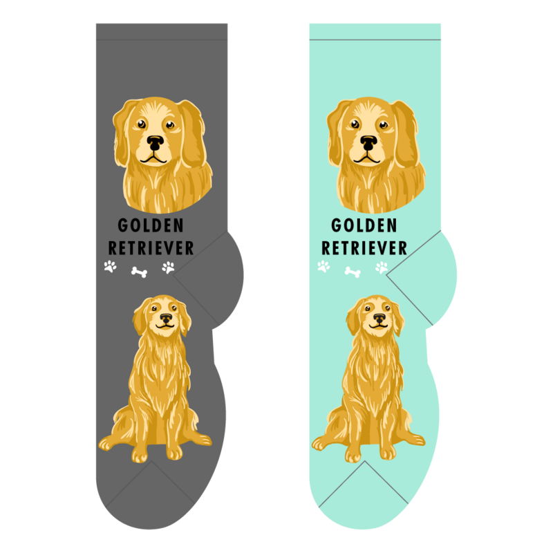 Foozys Crew Socks - Golden Retriever