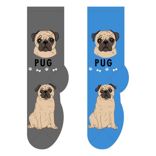 Foozys Crew Socks - Pug