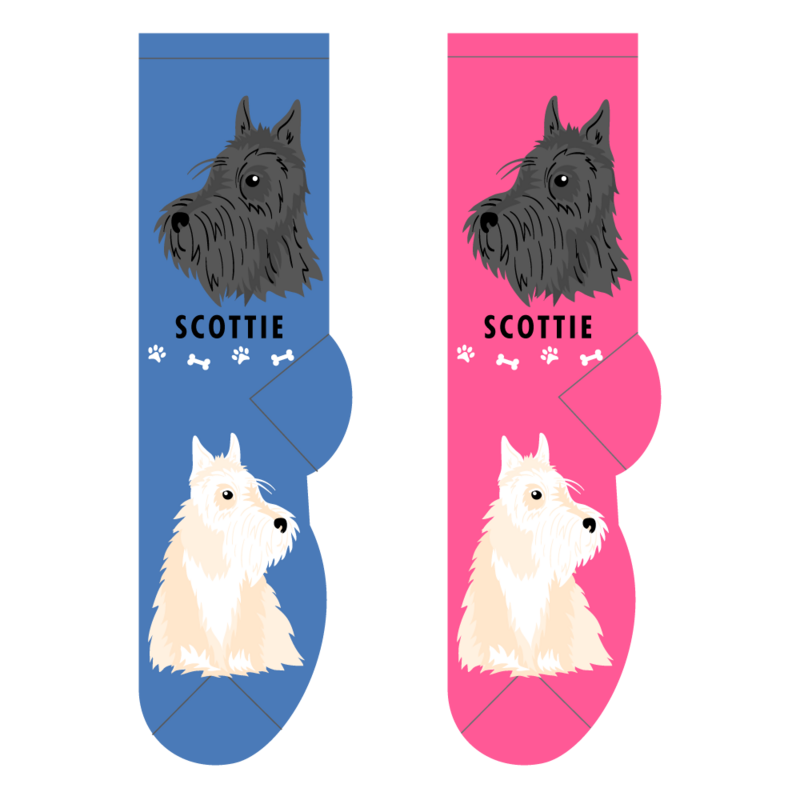 Foozys Crew Socks - Scottie Dog