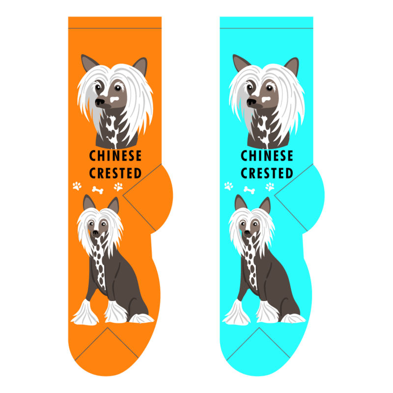 Foozys Crew Socks - Chinese Crested
