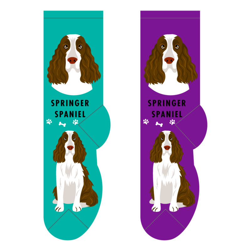Foozys Crew Socks - Springer Spaniel
