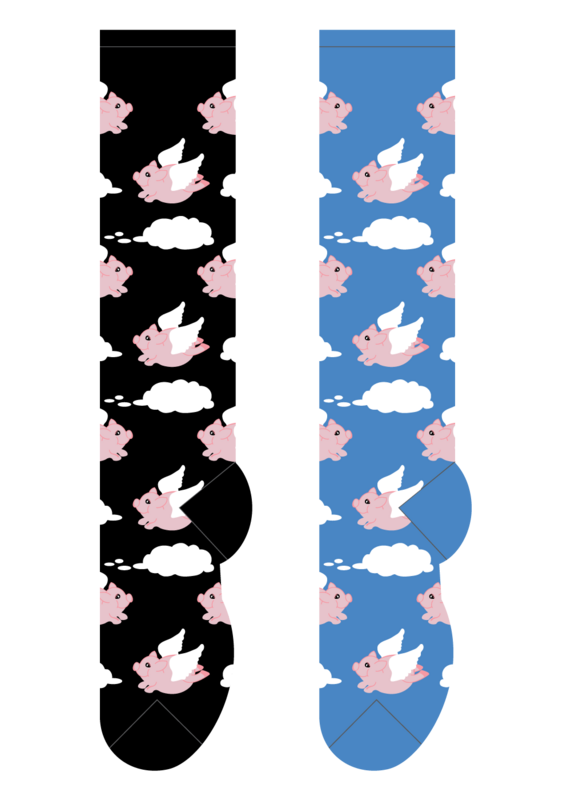 Foozys Knee High Socks - Flying Pigs