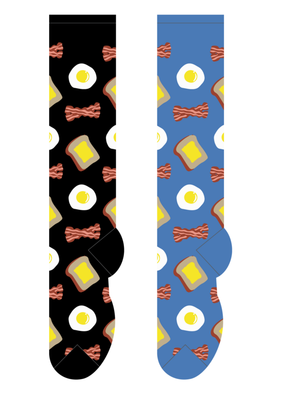Foozys Knee High Socks - Bacon & Eggs
