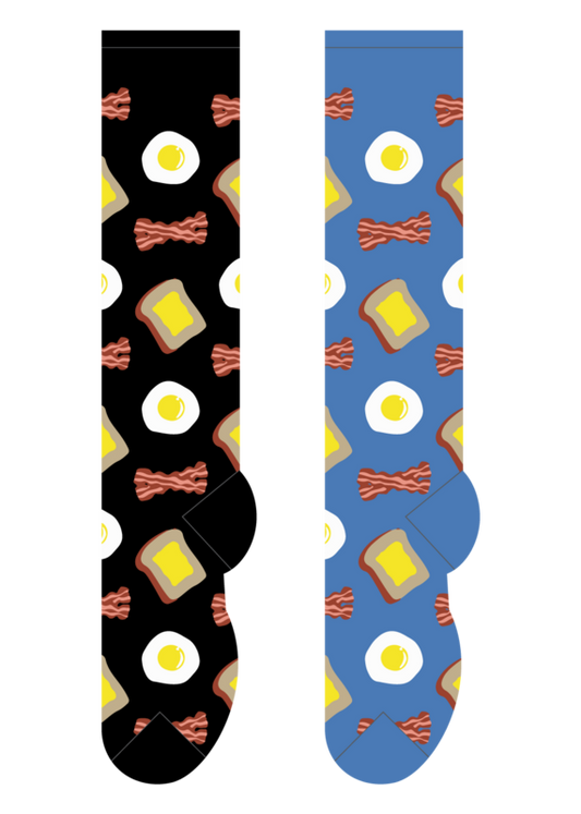 Foozys Knee High Socks - Bacon & Eggs