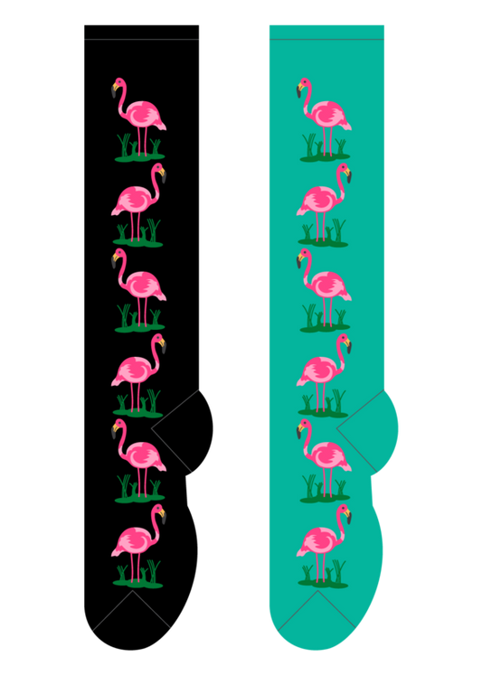 Foozys Knee High Socks - Flamingos