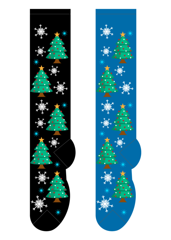 Foozys Knee High Socks - Christmas Trees