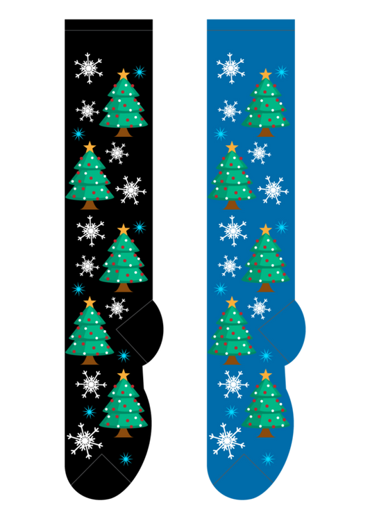 Foozys Knee High Socks - Christmas Trees