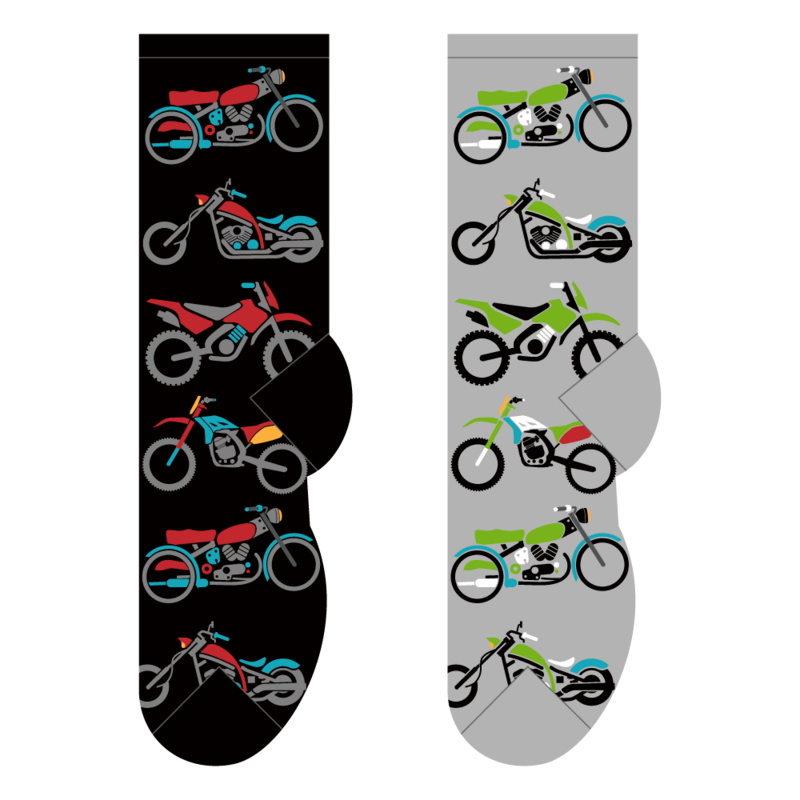 Foozys Men's Socks - Motorcycles