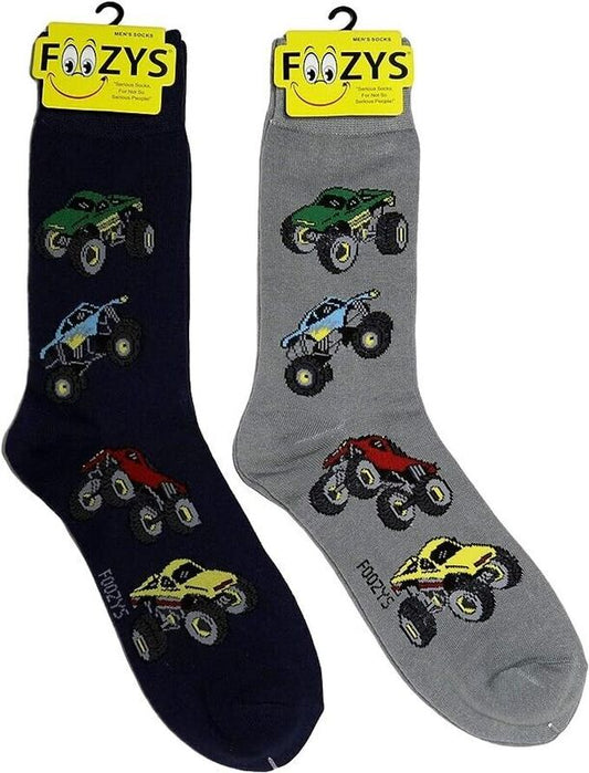 Foozys Men's Socks - Monster Trucks
