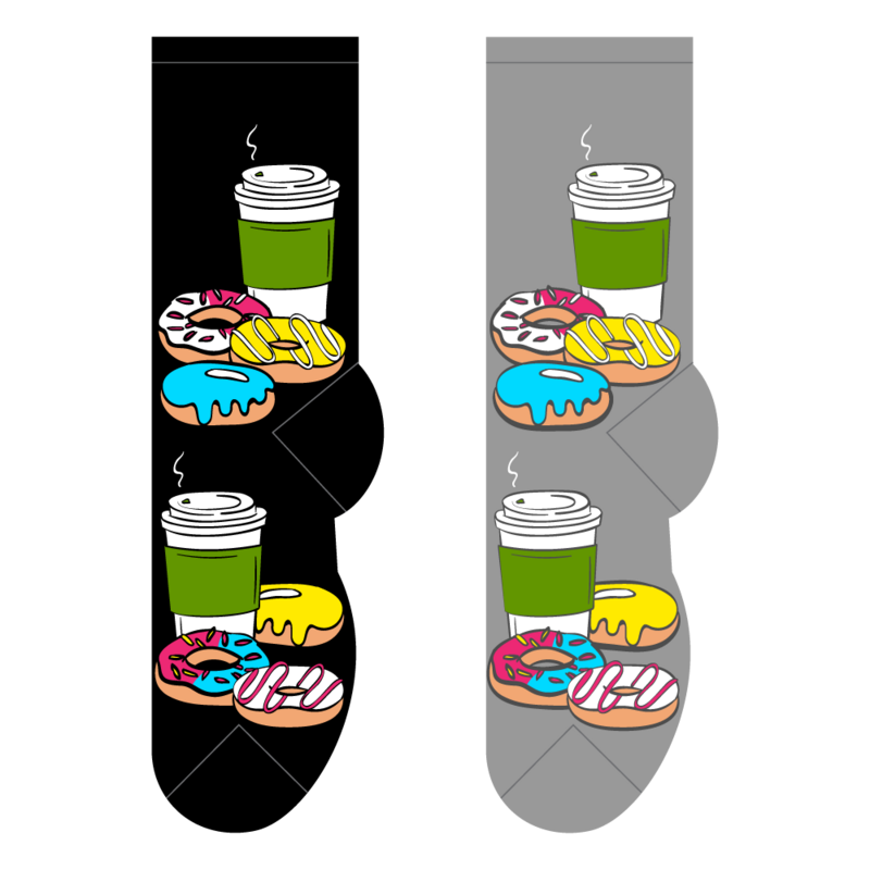 Foozys Men's Socks - Donuts & Coffee