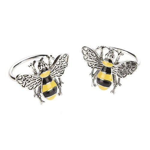 Bee Enamel Napkin Rings (pair)