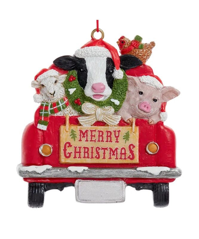 KA Farm Animals on Truck Ornament