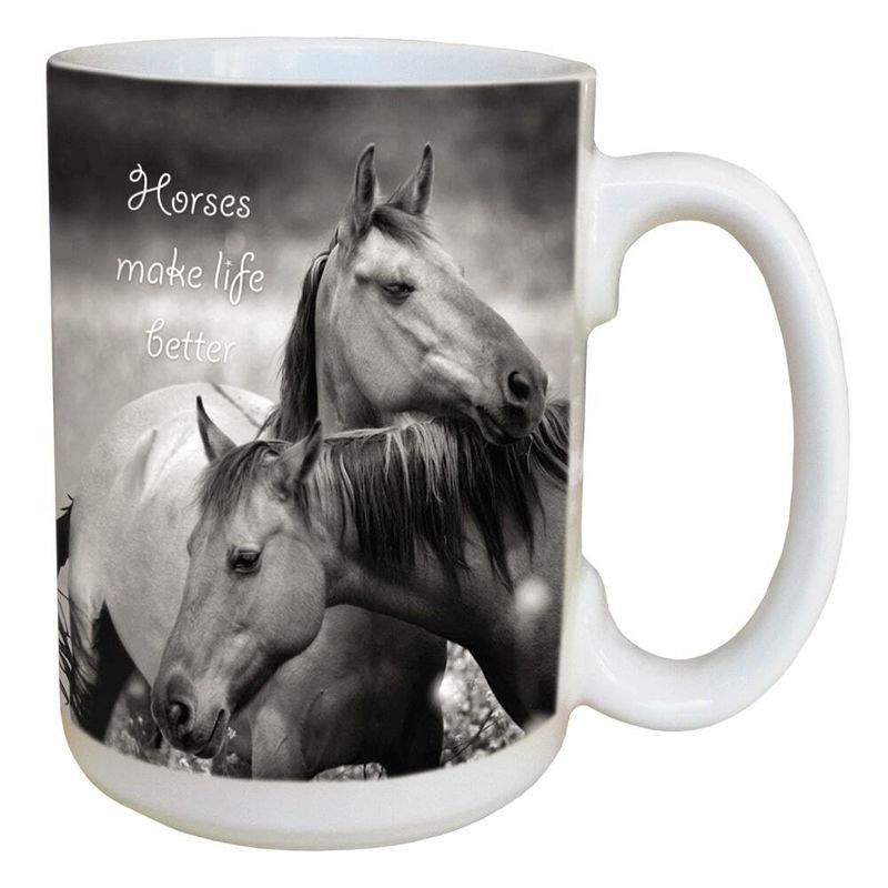 Tree Free Ceramic Mug - Horse Makes Life Better