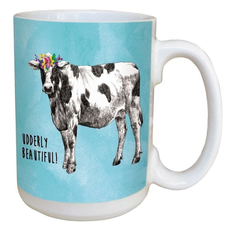 TF Ceramic Mug 15 0z - Boho Cow