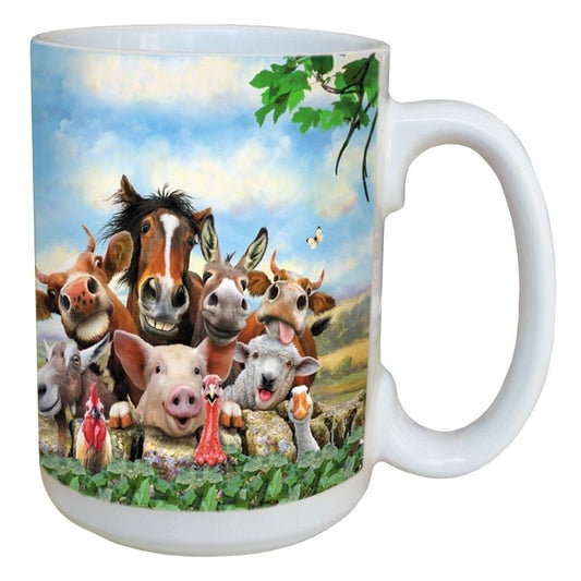 TF Ceramic Mug 15 oz - Farm Selfie