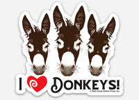 HHP Die Cut Magnet - Donkeys
