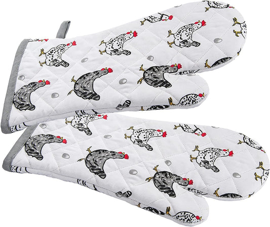 Spotted Dog Oven Mitt - Chicken Set of 2
